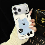 Custodia per telefono ibrida in PC e TPU con grazioso motivo a cuccioli e glitter IMD., For iPhone 17e / 16e, For iPhone 17 Pro Max, For iPhone 17 Pro, For iPhone 17, For iPhone Air, For iPhone 16 Pro Max