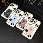 Custodia per telefono ibrida in PC e TPU con grazioso motivo a cuccioli e glitter IMD., For iPhone 11 Pro Max, For iPhone 11, For iPhone 11 Pro, For iPhone XS / X, For iPhone XR, For iPhone XS Max