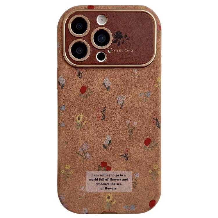 Ampia finestra, colore oro deserto, piccola custodia per telefono in TPU morbido con motivo floreale, piccola., For iPhone 15 Pro Max, For iPhone 15 Pro, For iPhone 15 Plus, For iPhone 15, For iPhone 14 Plus, For iPhone 14, For iPhone 14 Pro           ...