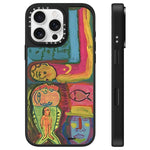 Custodia per telefono con specchio e motivo "Uomo fluttuante", For iPhone 16 Pro Max, For iPhone 16 Pro, For iPhone 16 Plus