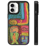 Custodia per telefono con specchio e motivo "Uomo fluttuante", For iPhone 16, For iPhone 15 Pro Max, For iPhone 15 Pro