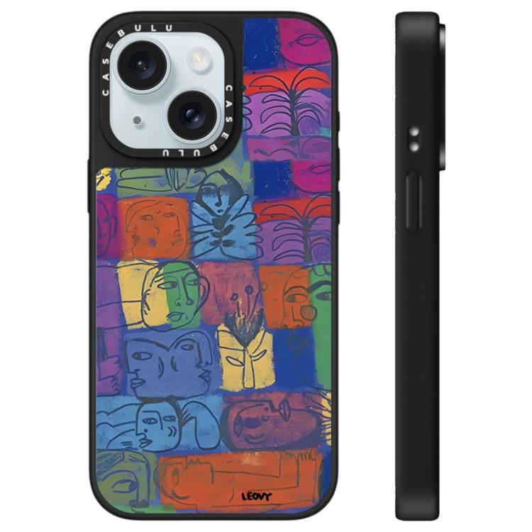 Custodia per telefono con specchio e motivo "Uomo fluttuante", For iPhone 15 Plus, For iPhone 15