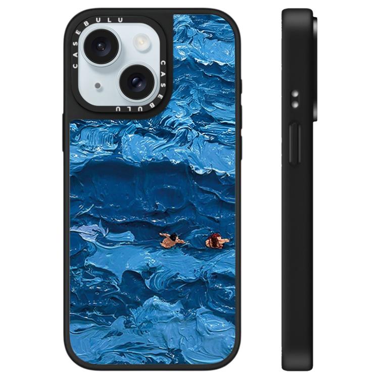 Custodia per telefono con specchio e motivo "Uomo fluttuante", For iPhone 15 Plus, For iPhone 15