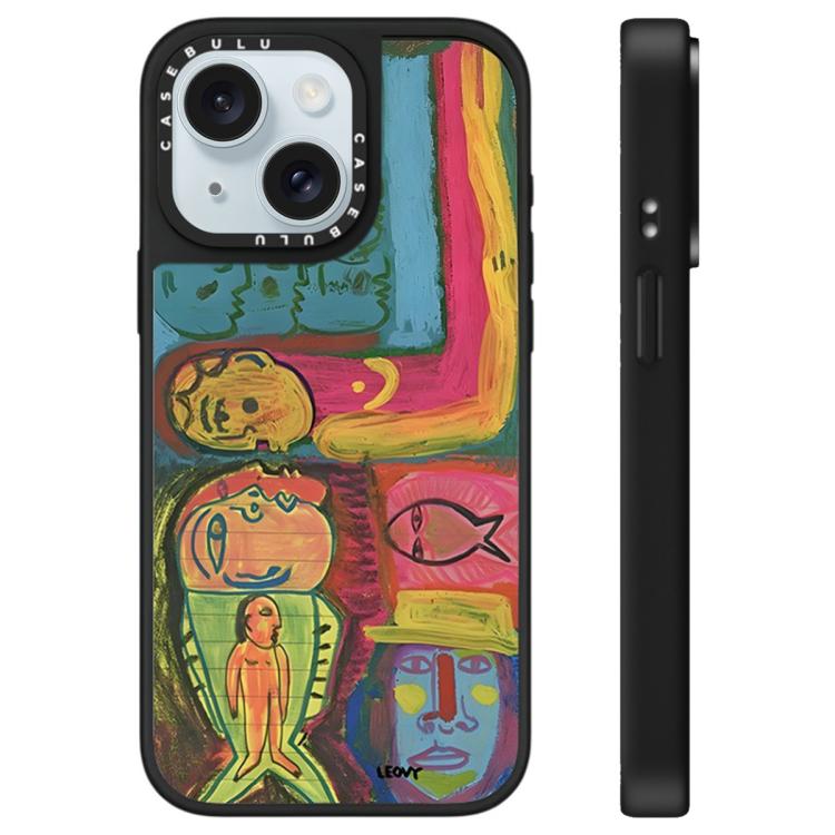 Custodia per telefono con specchio e motivo "Uomo fluttuante", For iPhone 15 Plus, For iPhone 15