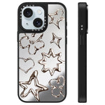 Custodia per telefono con specchio e motivo "Uomo fluttuante", For iPhone 15 Plus, For iPhone 15