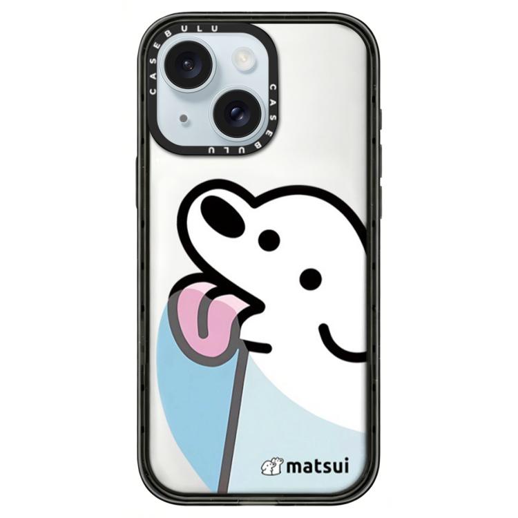 Custodia per telefono in acrilico trasparente con motivo a cani., For iPhone 15 Plus, For iPhone 15