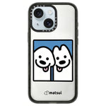 Custodia per telefono in acrilico trasparente con motivo a cani., For iPhone 15 Plus, For iPhone 15