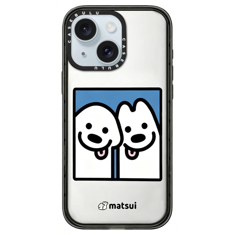 Custodia per telefono in acrilico trasparente con motivo a cani., For iPhone 15 Plus, For iPhone 15