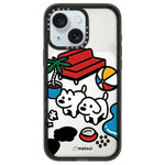 Custodia per telefono in acrilico trasparente con motivo a cani., For iPhone 15 Plus, For iPhone 15