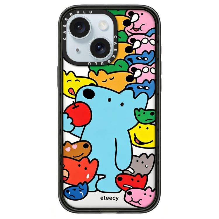 Custodia per telefono in acrilico trasparente con motivo a cani., For iPhone 15 Plus, For iPhone 15