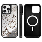 Custodia magnetica per telefono con specchio a specchio della serie "Uomo fluttuante"., For iPhone 16 Pro Max, For iPhone 16 Pro, For iPhone 16 Plus