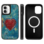 Custodia magnetica per telefono con specchio a specchio della serie "Uomo fluttuante"., For iPhone 16 Pro Max, For iPhone 16 Pro, For iPhone 16 Plus
