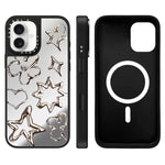 Custodia magnetica per telefono con specchio a specchio della serie "Uomo fluttuante"., For iPhone 16, For iPhone 15 Pro Max, For iPhone 15 Pro