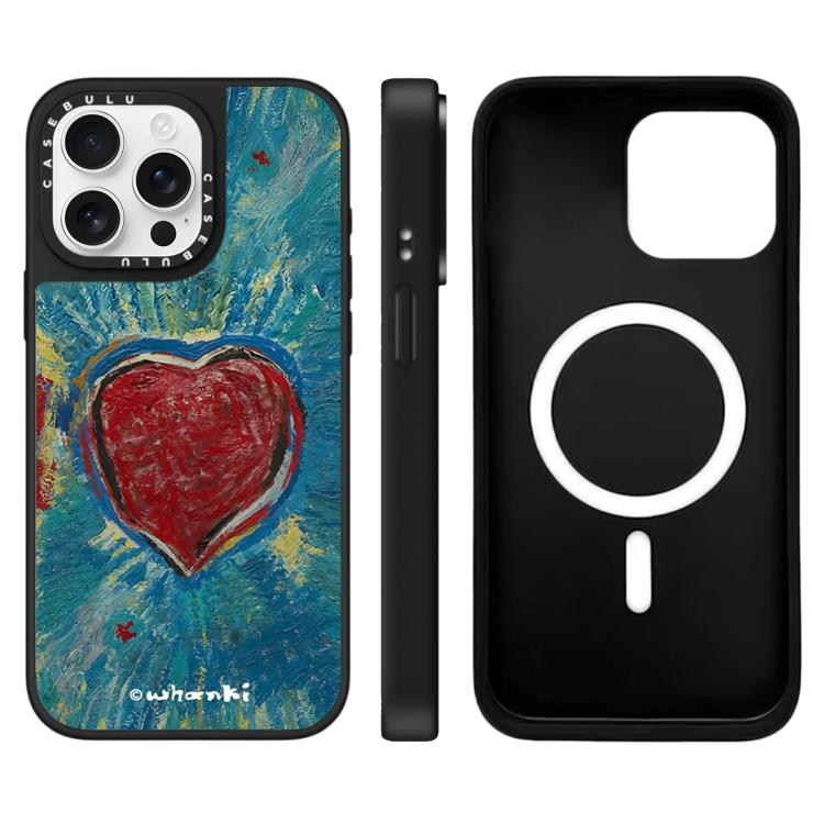 Custodia magnetica per telefono con specchio a specchio della serie "Uomo fluttuante"., For iPhone 16, For iPhone 15 Pro Max, For iPhone 15 Pro