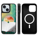 Custodia magnetica per telefono con specchio a specchio della serie "Uomo fluttuante"., For iPhone 15 Plus, For iPhone 15