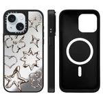 Custodia magnetica per telefono con specchio a specchio della serie "Uomo fluttuante"., For iPhone 15 Plus, For iPhone 15
