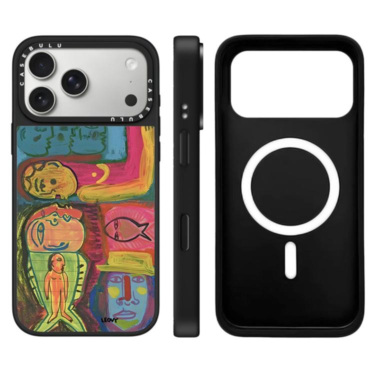 Custodia magnetica per telefono con specchio a specchio della serie "Uomo fluttuante"., For iPhone 17 Pro Max, For iPhone 17 Pro, For iPhone 17