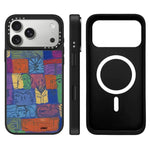 Custodia magnetica per telefono con specchio a specchio della serie "Uomo fluttuante"., For iPhone 17 Pro Max, For iPhone 17 Pro, For iPhone 17