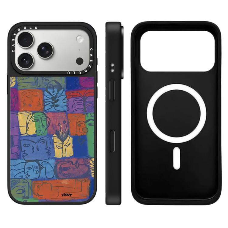 Custodia magnetica per telefono con specchio a specchio della serie "Uomo fluttuante"., For iPhone 17 Pro Max, For iPhone 17 Pro, For iPhone 17