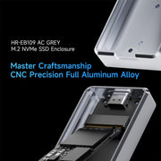 Box esterno per SSD M.2 NVMe THERMALRIGHT HR-EB109 con cavo da USB a Type-C e cavo da Type-C a Type-C., EB109 A-C & C-C Cable