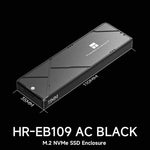 Box esterno per SSD M.2 NVMe THERMALRIGHT HR-EB109 con cavo da USB a Type-C e cavo da Type-C a Type-C., EB109 A-C & C-C Cable