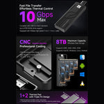Box esterno per SSD M.2 NVMe THERMALRIGHT HR-EB109 con cavo da USB a Type-C e cavo da Type-C a Type-C., EB109 A-C & C-C Cable
