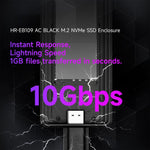 Box esterno per SSD M.2 NVMe THERMALRIGHT HR-EB109 con cavo da USB a Type-C e cavo da Type-C a Type-C., EB109 A-C & C-C Cable