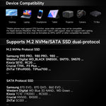 THERMALRIGHT HR-EB109 Box esterno per SSD M.2 NVMe/SATA a doppio protocollo con cavo da Type-C a Type-C, EB109 Dual Protocol