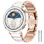 Cinturino per orologio xDfind in acciaio inossidabile con fibbia in oro rosa, ceramica e ceramica, For Huawei Watch GT 6 41mm / GT 5 Pro 42mm