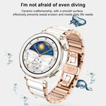 Cinturino per orologio xDfind in acciaio inossidabile con fibbia in oro rosa, ceramica e ceramica, For Huawei Watch GT 6 41mm / GT 5 Pro 42mm
