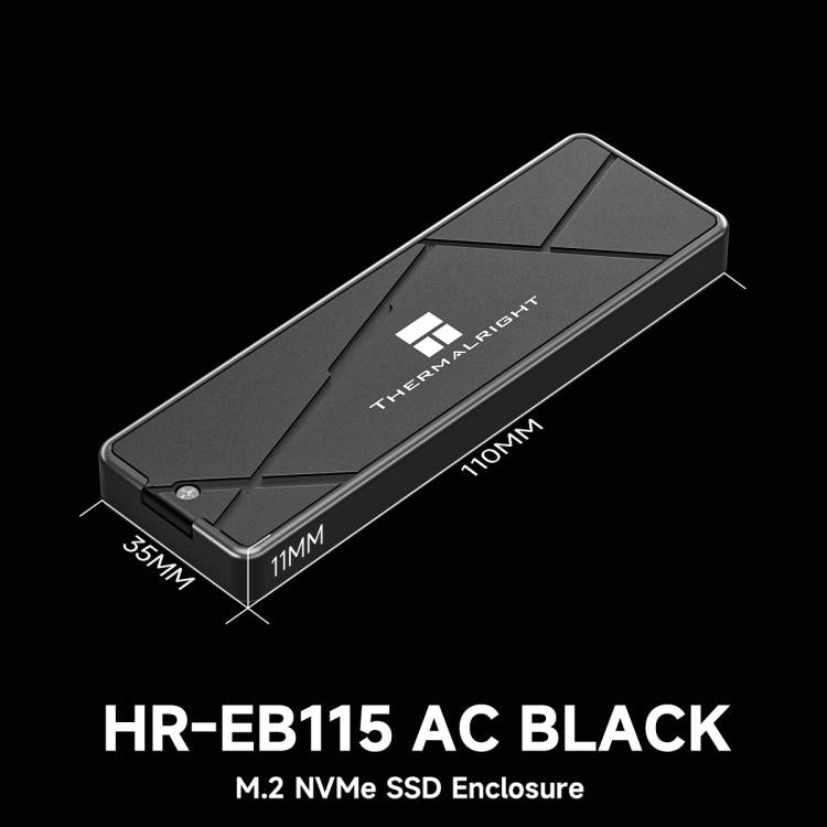 Box esterno per SSD M.2 NVMe THERMALRIGHT HR-EB115 con cavo da USB a Type-C e cavo da Type-C a Type-C., EB115 A-C & C-C Cable