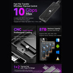 Box esterno per SSD M.2 NVMe THERMALRIGHT HR-EB115 con cavo da USB a Type-C e cavo da Type-C a Type-C., EB115 A-C & C-C Cable
