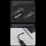 THERMALRIGHT HR-EB115 Box esterno per SSD M.2 NVMe/SATA a doppio protocollo con cavo da Type-C a Type-C, EB115 Dual Protocol