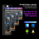 THERMALRIGHT HR-EB115 Box esterno per SSD M.2 NVMe/SATA a doppio protocollo con cavo da Type-C a Type-C, EB115 Dual Protocol