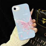 Custodia per telefono ibrida in PC TPU con motivo a stelle rosa e farfalle, glitter IMD., For iPhone 15, For iPhone 14 Plus, For iPhone 14, For iPhone 14 Pro, For iPhone 14 Pro Max, For iPhone SE 2022 / SE 2020