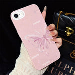 Custodia per telefono ibrida in PC TPU con motivo a stelle rosa e farfalle, glitter IMD., For iPhone 15, For iPhone 14 Plus, For iPhone 14, For iPhone 14 Pro, For iPhone 14 Pro Max, For iPhone SE 2022 / SE 2020