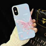 Custodia per telefono ibrida in PC TPU con motivo a stelle rosa e farfalle, glitter IMD., For iPhone 11 Pro Max, For iPhone 11, For iPhone 11 Pro, For iPhone XS / X, For iPhone XR, For iPhone XS Max