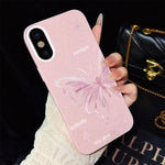 Custodia per telefono ibrida in PC TPU con motivo a stelle rosa e farfalle, glitter IMD., For iPhone 11 Pro Max, For iPhone 11, For iPhone 11 Pro, For iPhone XS / X, For iPhone XR, For iPhone XS Max