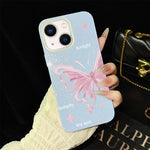 Custodia per telefono ibrida in PC TPU con motivo a stelle rosa e farfalle, glitter IMD., For iPhone 15, For iPhone 14 Plus, For iPhone 14, For iPhone 14 Pro, For iPhone 14 Pro Max, For iPhone SE 2022 / SE 2020