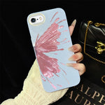 Custodia per telefono ibrida in PC e TPU con motivo a mezza farfalla e glitter IMD., For iPhone 8 Plus / 7 Plus, For iPhone 6 Plus / 6s Plus, For iPhone 6 / 6s