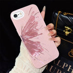 Custodia per telefono ibrida in PC e TPU con motivo a mezza farfalla e glitter IMD., For iPhone 8 Plus / 7 Plus, For iPhone 6 Plus / 6s Plus, For iPhone 6 / 6s