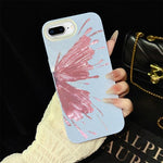 Custodia per telefono ibrida in PC e TPU con motivo a mezza farfalla e glitter IMD., For iPhone 8 Plus / 7 Plus, For iPhone 6 Plus / 6s Plus, For iPhone 6 / 6s
