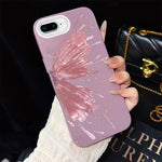 Custodia per telefono ibrida in PC e TPU con motivo a mezza farfalla e glitter IMD., For iPhone 8 Plus / 7 Plus, For iPhone 6 Plus / 6s Plus, For iPhone 6 / 6s