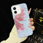Custodia per telefono ibrida in PC e TPU con motivo a mezza farfalla e glitter IMD., For iPhone 13 Pro Max, For iPhone 13 Pro, For iPhone 13, For iPhone 12, For iPhone 12 Pro Max, For iPhone 12 Pro