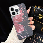 Custodia per telefono ibrida in PC e TPU con motivo a mezza farfalla e glitter IMD., For iPhone 13 Pro Max, For iPhone 13 Pro, For iPhone 13, For iPhone 12, For iPhone 12 Pro Max, For iPhone 12 Pro