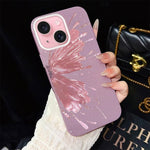 Custodia per telefono ibrida in PC e TPU con motivo a mezza farfalla e glitter IMD., For iPhone 16 Pro, For iPhone 16 Plus, For iPhone 16, For iPhone 15 Pro Max, For iPhone 15 Pro, For iPhone 15 Plus