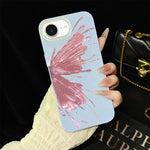 Custodia per telefono ibrida in PC e TPU con motivo a mezza farfalla e glitter IMD., For iPhone 17e / 16e, For iPhone 17 Pro Max, For iPhone 17 Pro, For iPhone 17, For iPhone Air, For iPhone 16 Pro Max