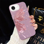 Custodia per telefono ibrida in PC e TPU con motivo a mezza farfalla e glitter IMD., For iPhone 17e / 16e, For iPhone 17 Pro Max, For iPhone 17 Pro, For iPhone 17, For iPhone Air, For iPhone 16 Pro Max