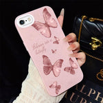 Custodia per telefono ibrida in PC e TPU con motivo farfalle da sogno e glitter IMD., For iPhone 8 Plus / 7 Plus, For iPhone 6 Plus / 6s Plus, For iPhone 6 / 6s