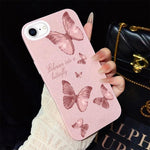 Custodia per telefono ibrida in PC e TPU con motivo farfalle da sogno e glitter IMD., For iPhone 15, For iPhone 14 Plus, For iPhone 14, For iPhone 14 Pro, For iPhone 14 Pro Max, For iPhone SE 2022 / SE 2020